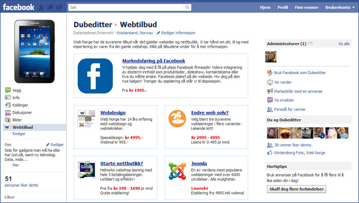 Facebook side